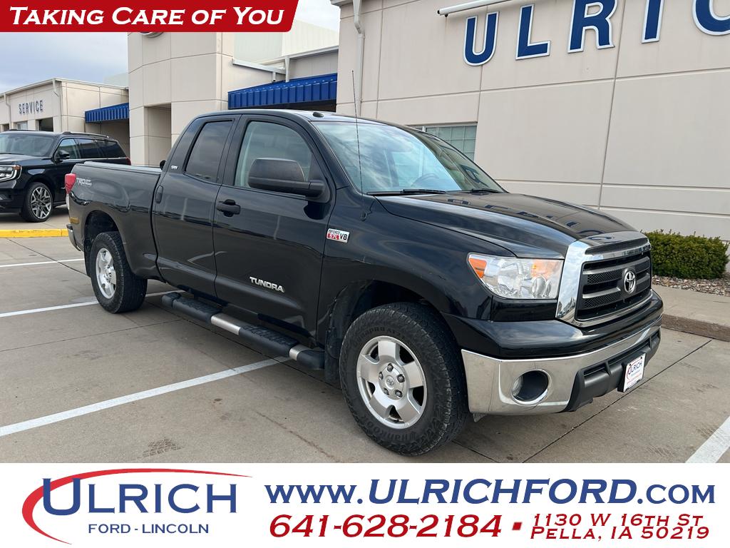 Black 2013 Toyota Tundra Grade Double Cab 5.7L FFV 4WD Pickup Truck Four-Wheel Drive 6-Speed Automatic