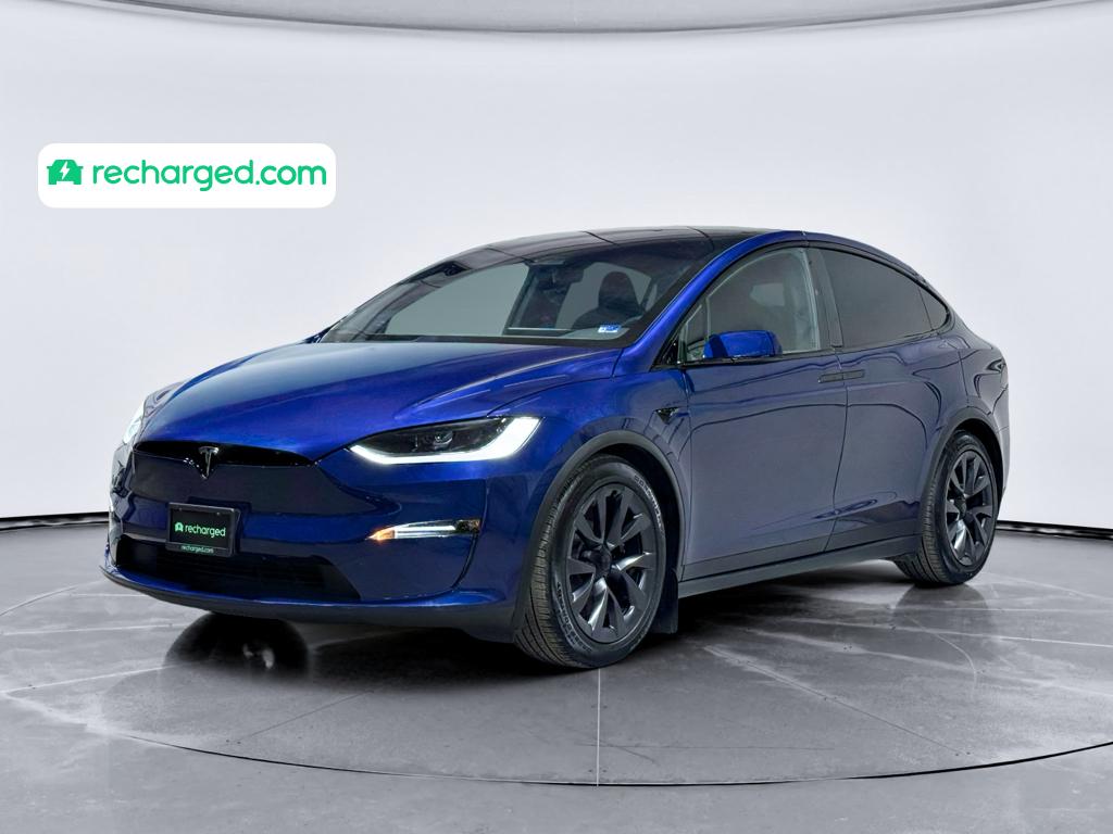 Deep Blue Metallic 2024 Tesla Model X AWD SUV / Crossover All-Wheel Drive Automatic
