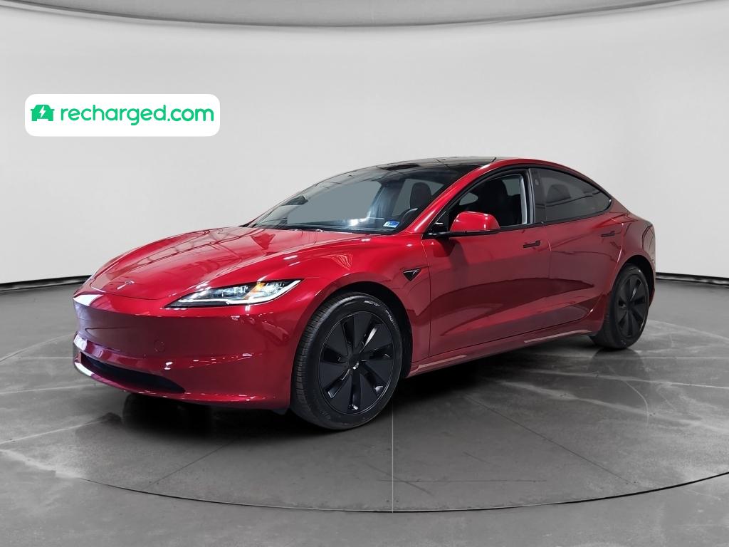 Ultra Red 2025 Tesla Model 3 Long Range AWD Sedan All-Wheel Drive Automatic