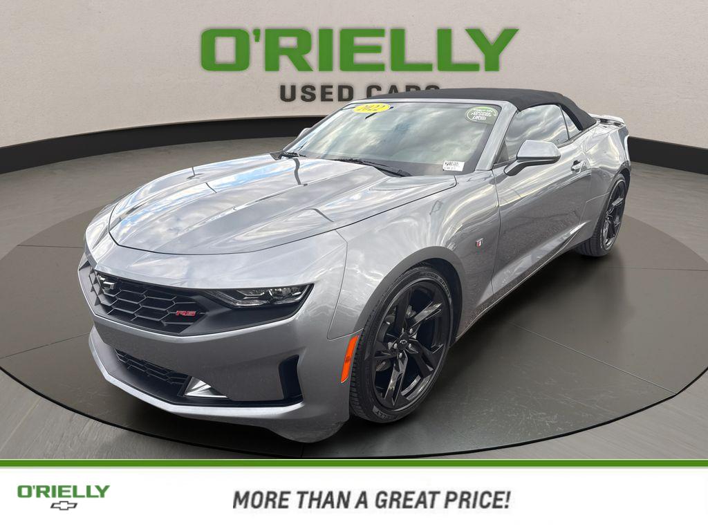 Gray (Satin Steel Metallic) 2022 Chevrolet Camaro 2LT Convertible RWD Convertible Rear-Wheel Drive Automatic