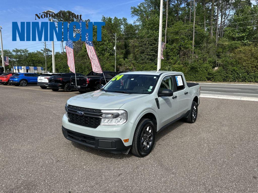 Cactus Gray 2024 Ford Maverick XLT SuperCrew FWD Pickup Truck Front-Wheel Drive 8-Speed Automatic