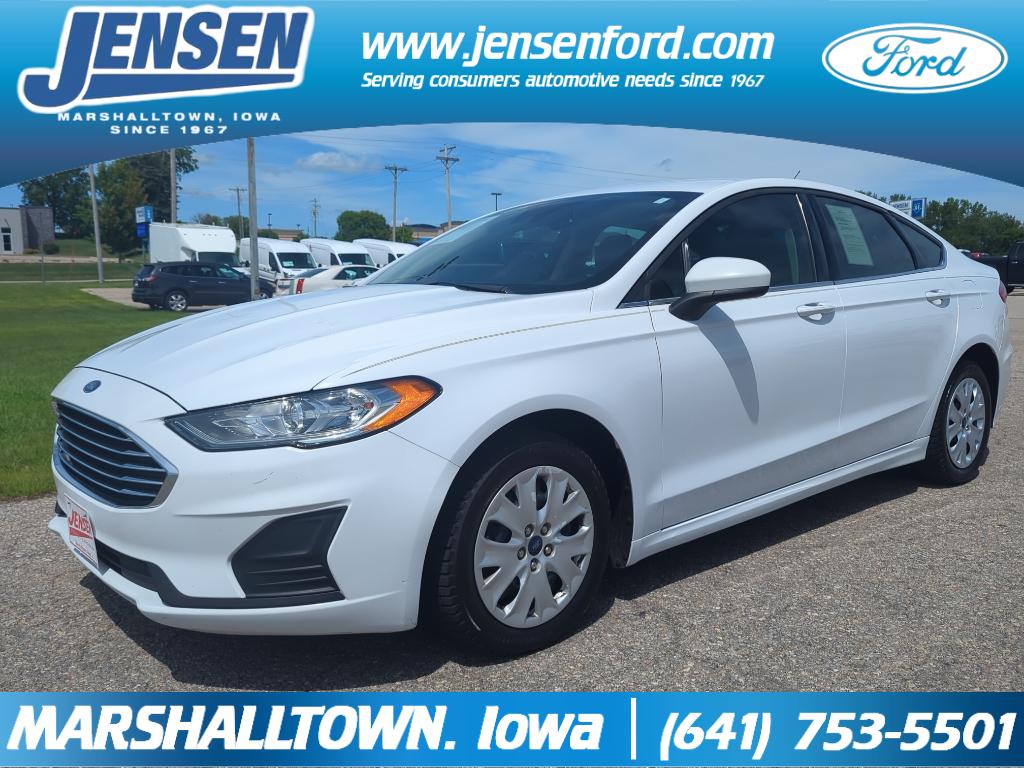 Oxford White 2019 Ford Fusion S Sedan Front-Wheel Drive 6-Speed Automatic