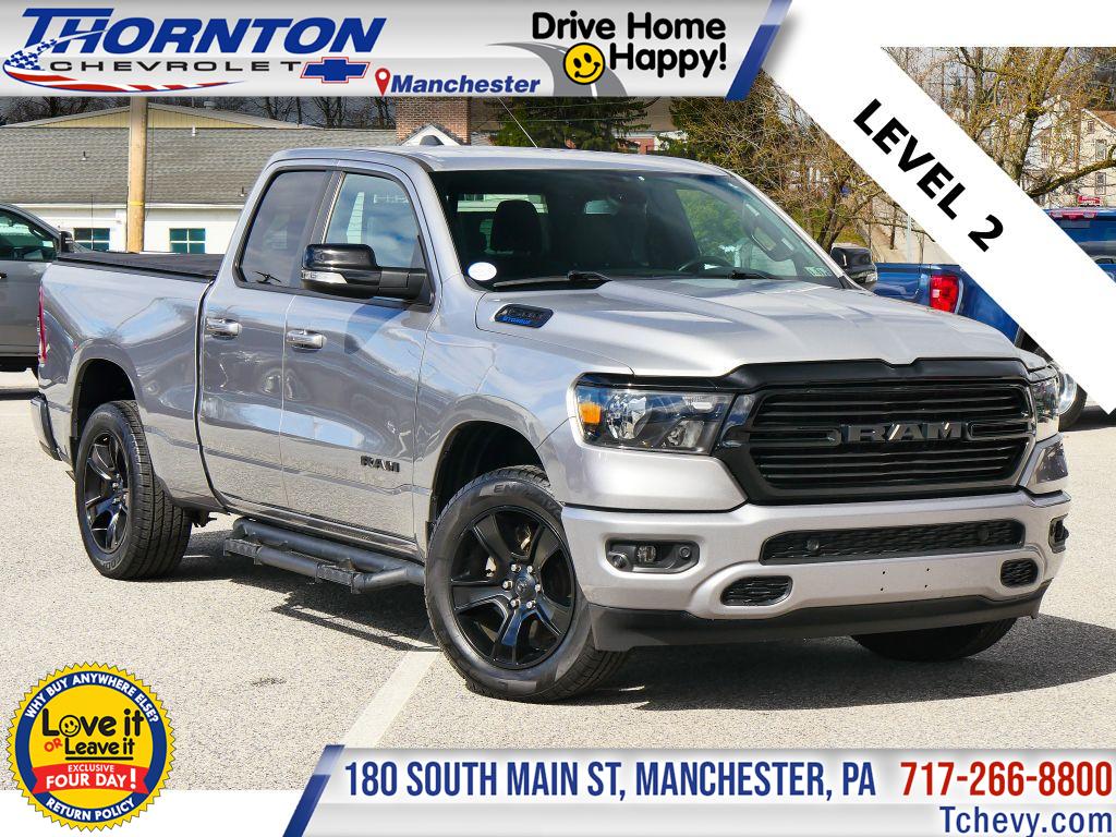 Billet Silver Metallic Clearcoat 2021 RAM 1500 Big Horn Quad Cab 4WD Pickup Truck Four-Wheel Drive 8-Speed Automatic