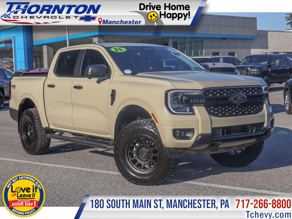 Desert Sand 2025 Ford Ranger XLT SuperCrew 4WD Pickup Truck Four-Wheel Drive Automatic