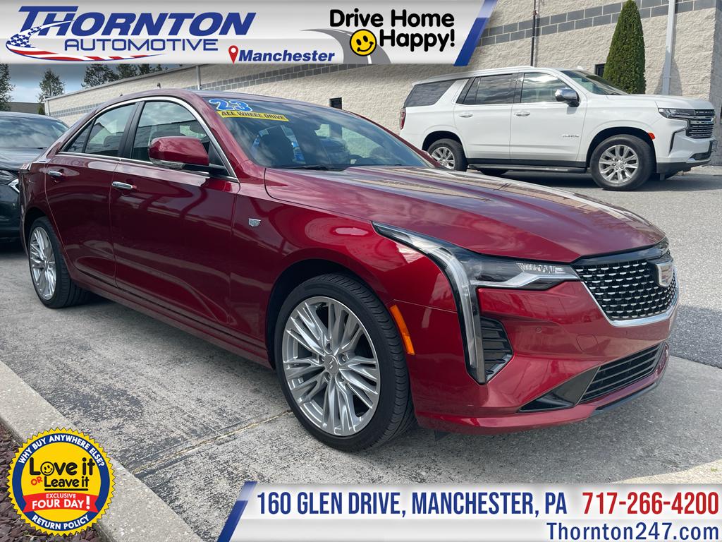 Radiant Red Tintcoat 2023 Cadillac CT4 Premium Luxury AWD Sedan All-Wheel Drive 8-Speed Automatic