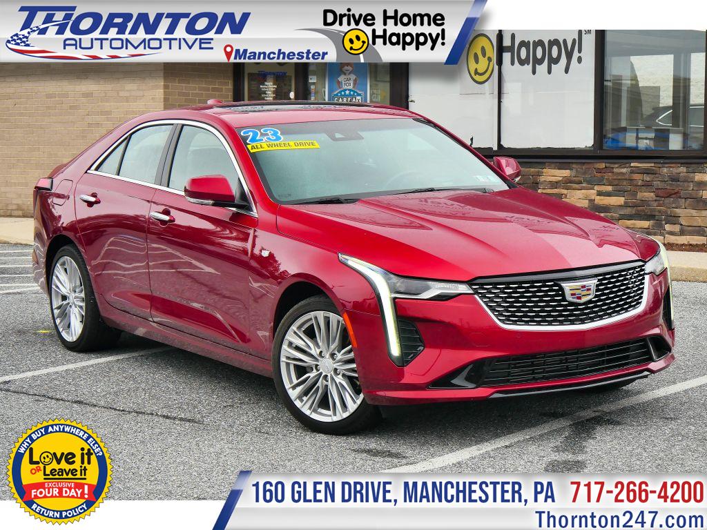 Radiant Red Tintcoat 2023 Cadillac CT4 Premium Luxury AWD Sedan All-Wheel Drive 8-Speed Automatic