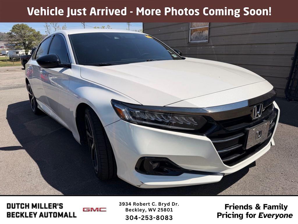 Platinum White Pearl 2021 Honda Accord Sport FWD Sedan Front-Wheel Drive Continuously Variable Transmission