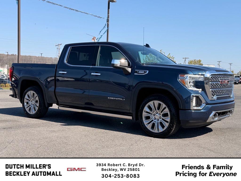 Pacific Blue Metallic 2021 GMC Sierra 1500 Denali Crew Cab 4WD Pickup Truck Four-Wheel Drive Automatic