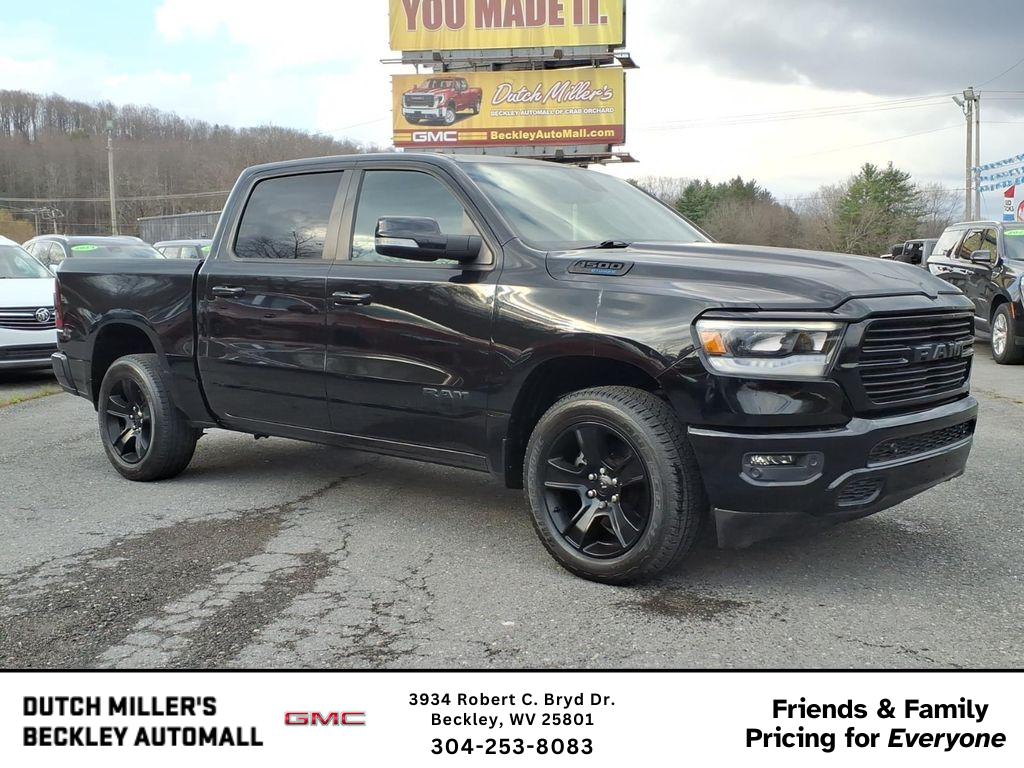 Diamond Black Crystal Pearlcoat 2021 RAM 1500 Big Horn Crew Cab 4WD Pickup Truck Four-Wheel Drive 8-Speed Automatic