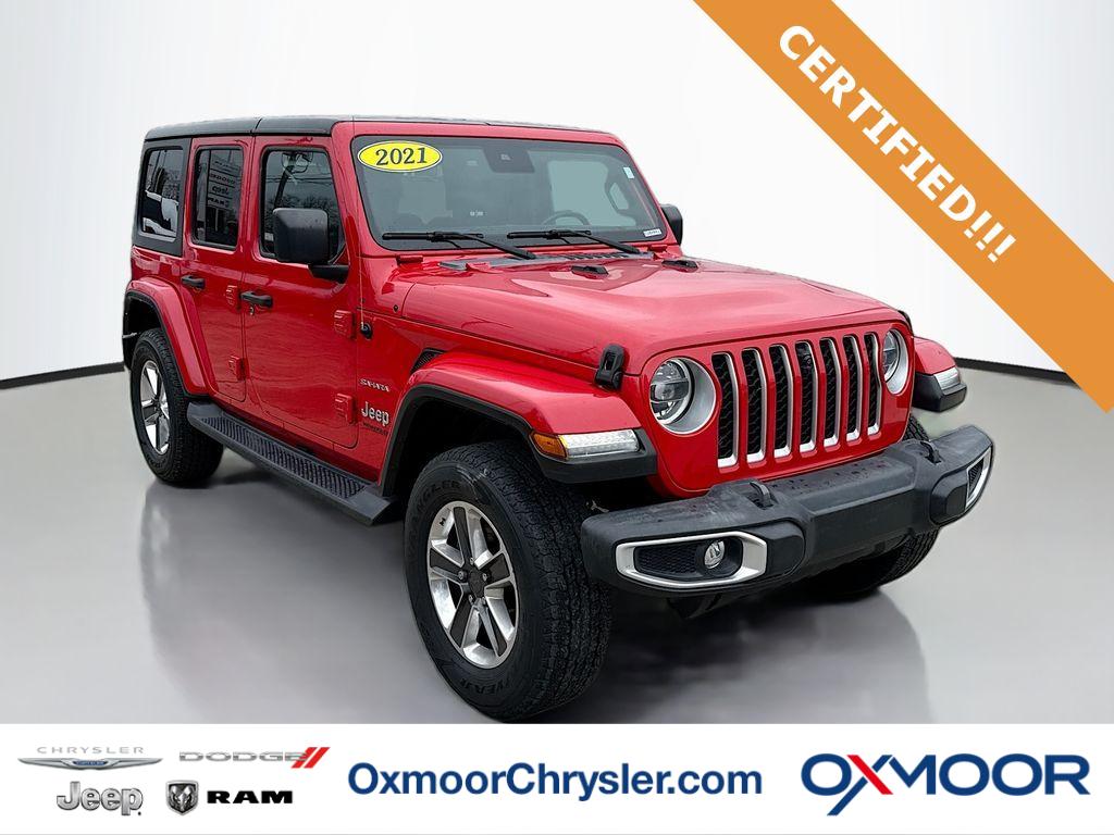 Firecracker Red Clearcoat 2021 Jeep Wrangler Unlimited Sahara 4WD SUV / Crossover Four-Wheel Drive 8-Speed Automatic