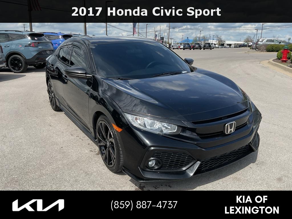 Crystal Black Pearl 2017 Honda Civic Hatchback Sport Hatchback Front-Wheel Drive Continuously Variable Transmission