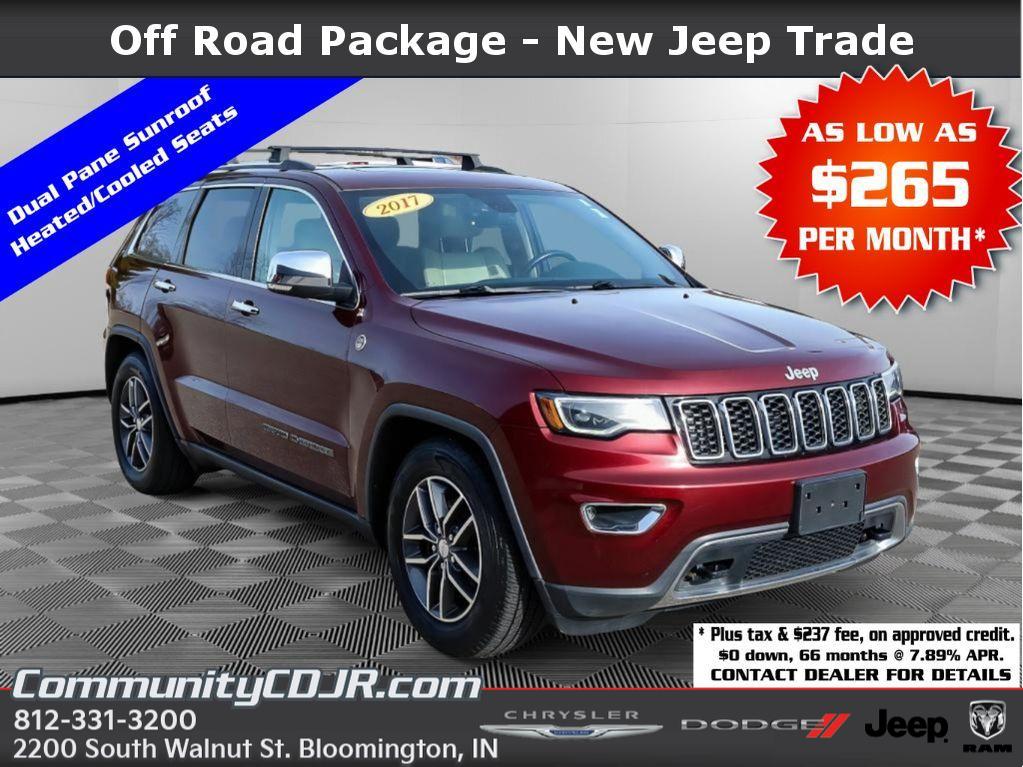 Velvet Red Pearlcoat 2017 Jeep Grand Cherokee Limited 4WD SUV / Crossover Four-Wheel Drive 8-Speed Automatic