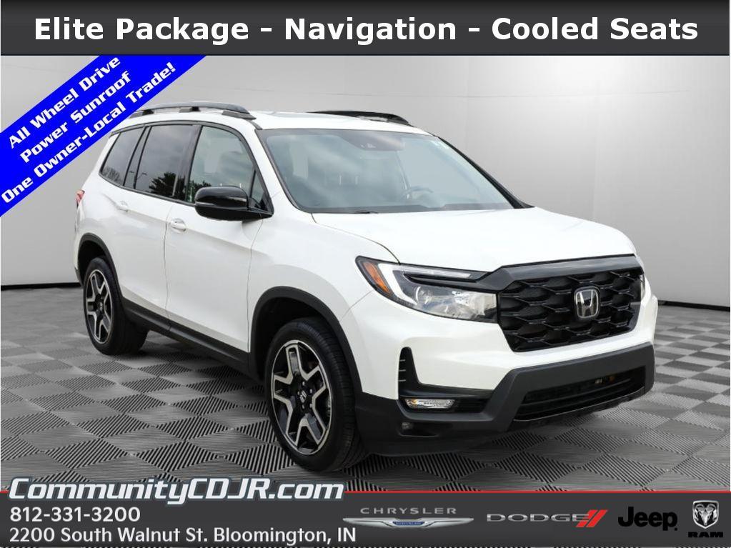 Platinum White Pearl 2023 Honda Passport Elite AWD SUV / Crossover All-Wheel Drive 9-Speed Automatic