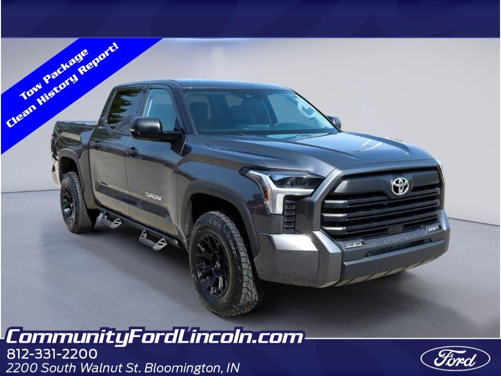 Magnetic Gray Metallic 2022 Toyota Tundra SR5 CrewMax Cab 4WD Pickup Truck Four-Wheel Drive Automatic