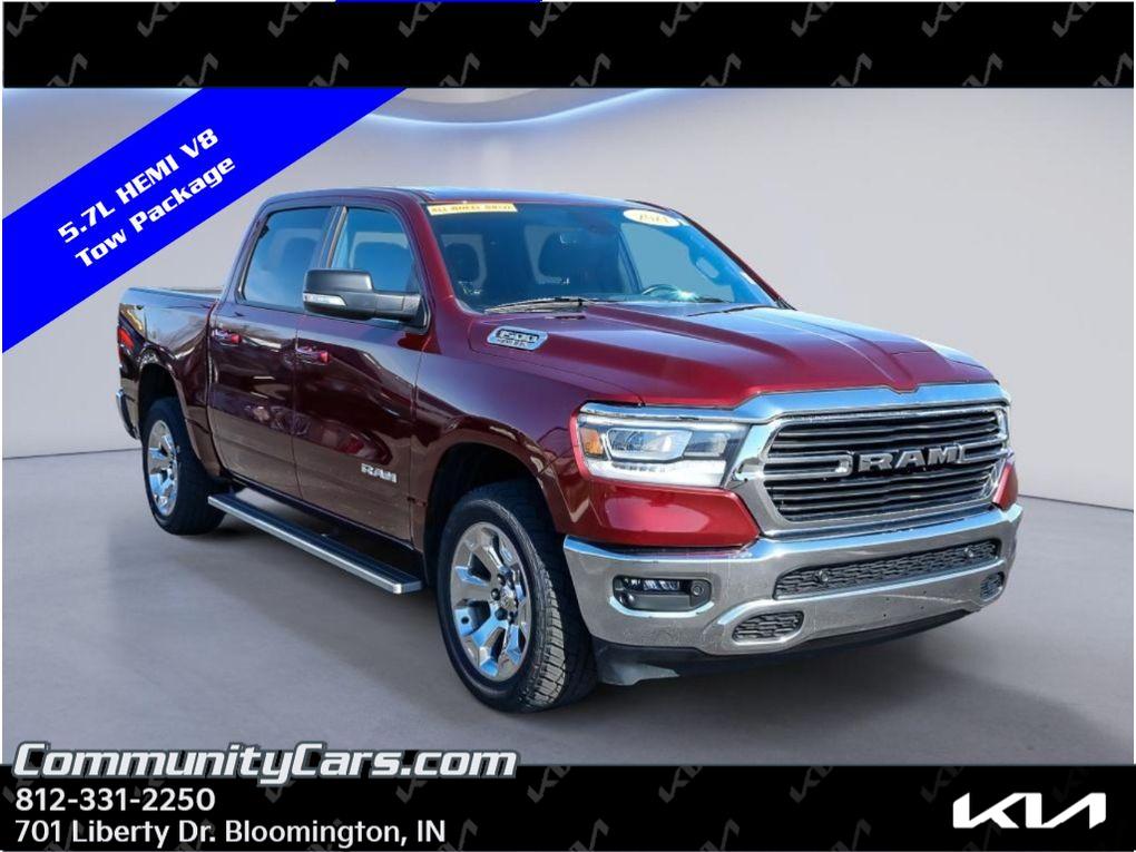 Delmonico Red Pearlcoat 2021 RAM 1500 Big Horn Crew Cab 4WD Pickup Truck Four-Wheel Drive 8-Speed Automatic