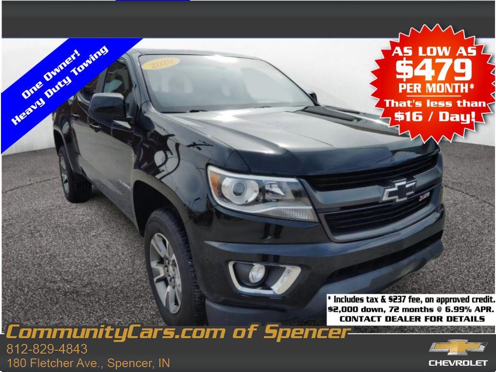 Black 2020 Chevrolet Colorado Z71 Crew Cab 4WD Pickup Truck Four-Wheel Drive 8-Speed Automatic