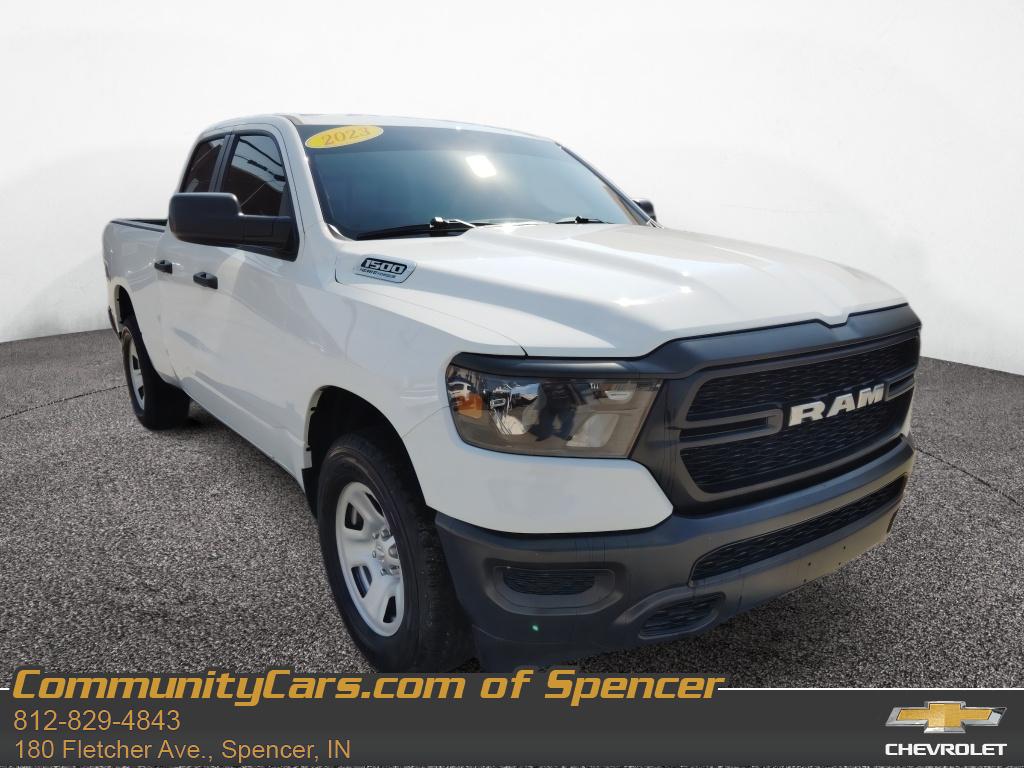 Bright White Clearcoat 2023 RAM 1500 Tradesman Quad Cab 4WD Pickup Truck Four-Wheel Drive 8-Speed Automatic