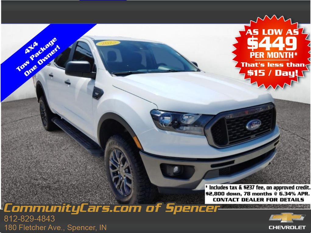 OXFORD WHITE 2023 Ford Ranger XLT SuperCrew 4WD Pickup Truck Four-Wheel Drive Automatic