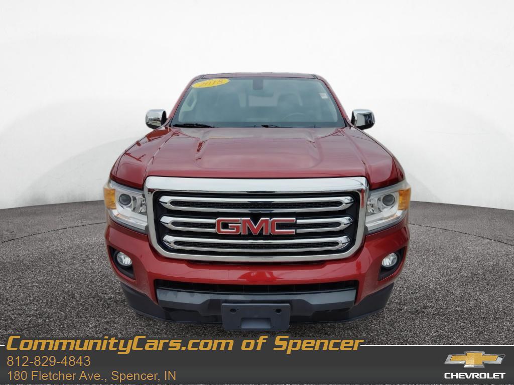 Red Quartz Tintcoat 2018 GMC Canyon SLE Crew Cab 4WD Pickup Truck Four-Wheel Drive 8-Speed Automatic