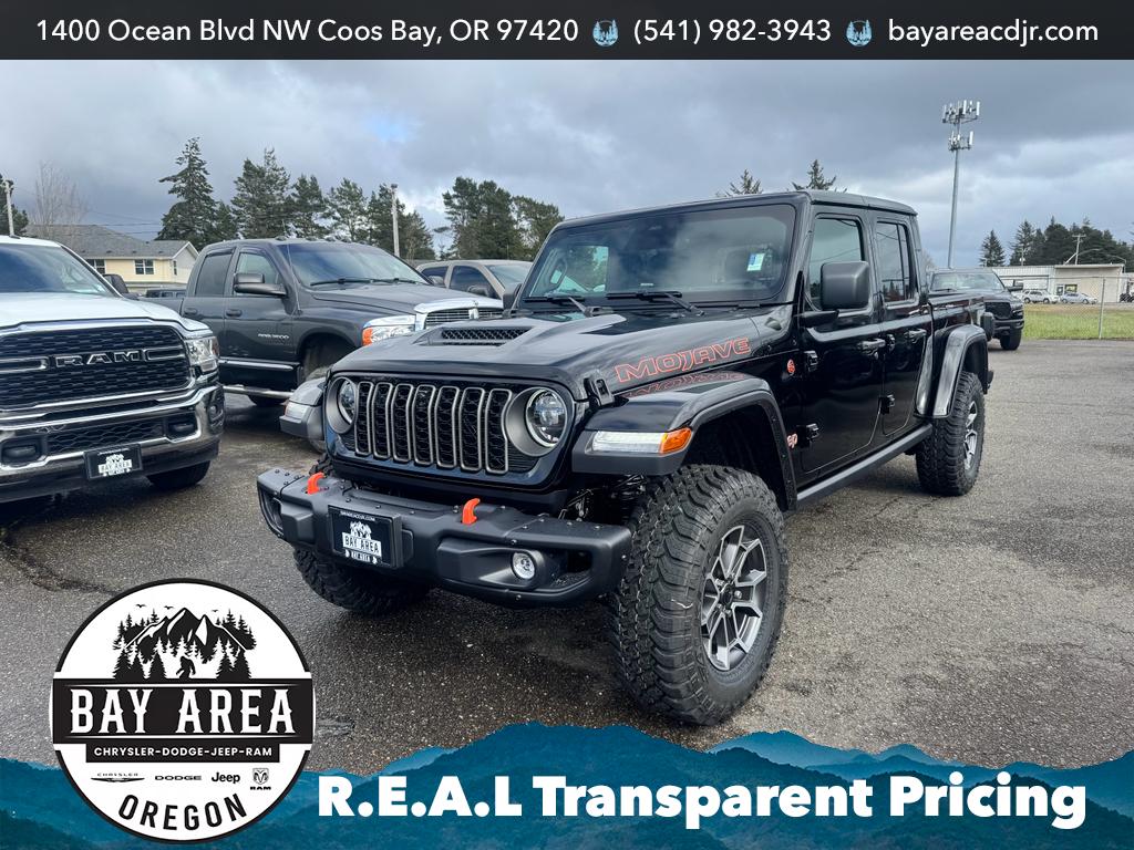 Black Clearcoat 2026 Jeep Gladiator Mojave X Crew Cab 4WD Pickup Truck Four-Wheel Drive 8-Speed Automatic