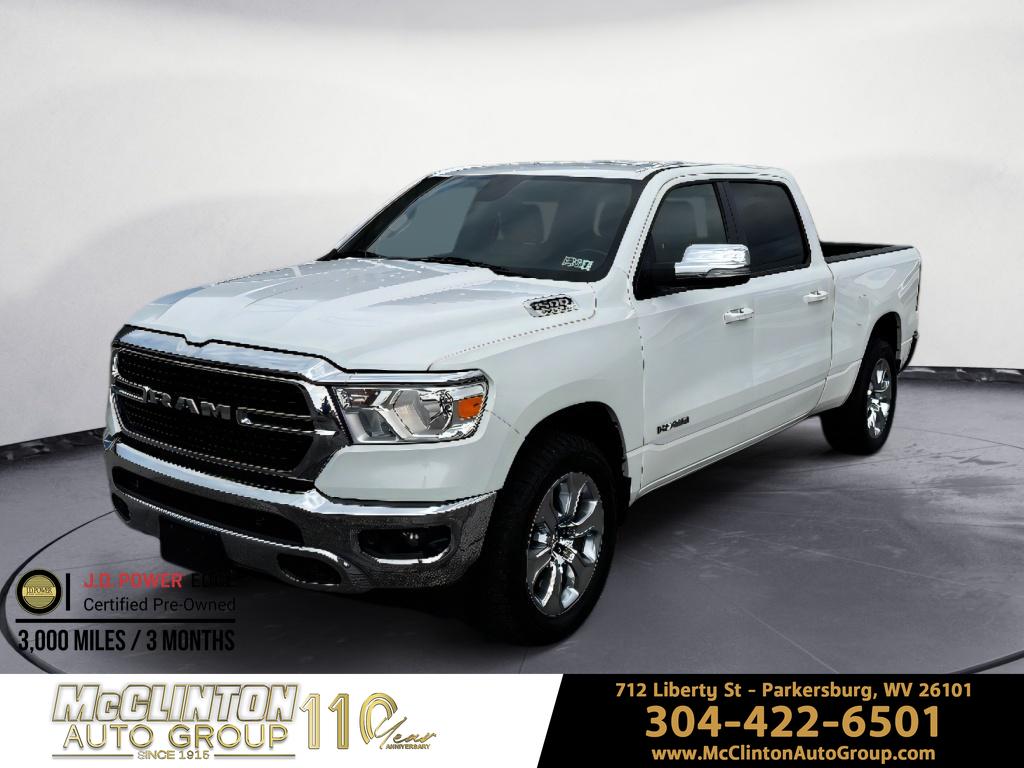 Bright White 2021 RAM 1500 Big Horn Crew Cab 4WD Pickup Truck Four-Wheel Drive 8-Speed Automatic