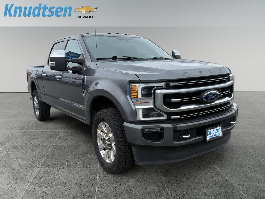 CARBONIZED GRAY 2021 Ford F-350 Super Duty Platinum Crew Cab 4WD Pickup Truck Four-Wheel Drive Automatic