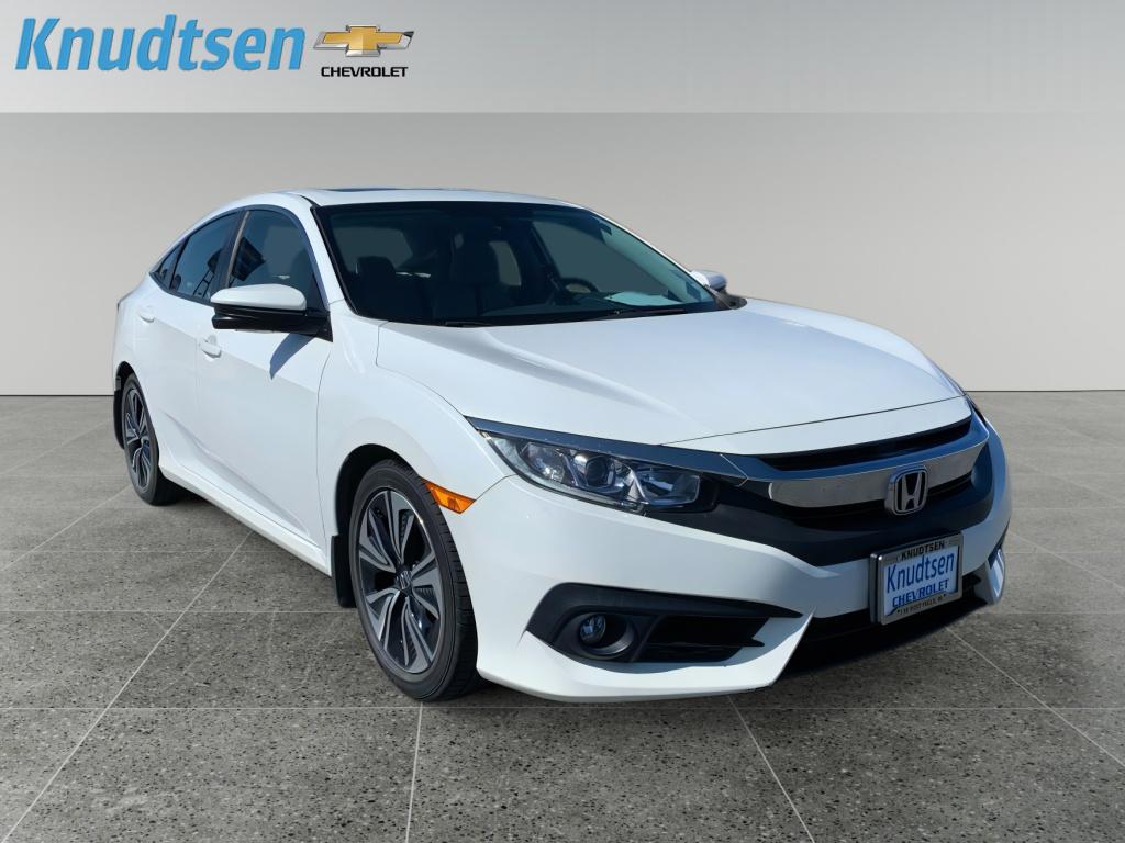 White Orchid Pearl 2018 Honda Civic EX-T Sedan Front-Wheel Drive Continuously Variable Transmission