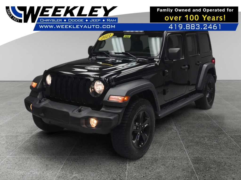 Black Clearcoat 2021 Jeep Wrangler Unlimited Sport Altitude 4WD SUV / Crossover Four-Wheel Drive 8-Speed Automatic