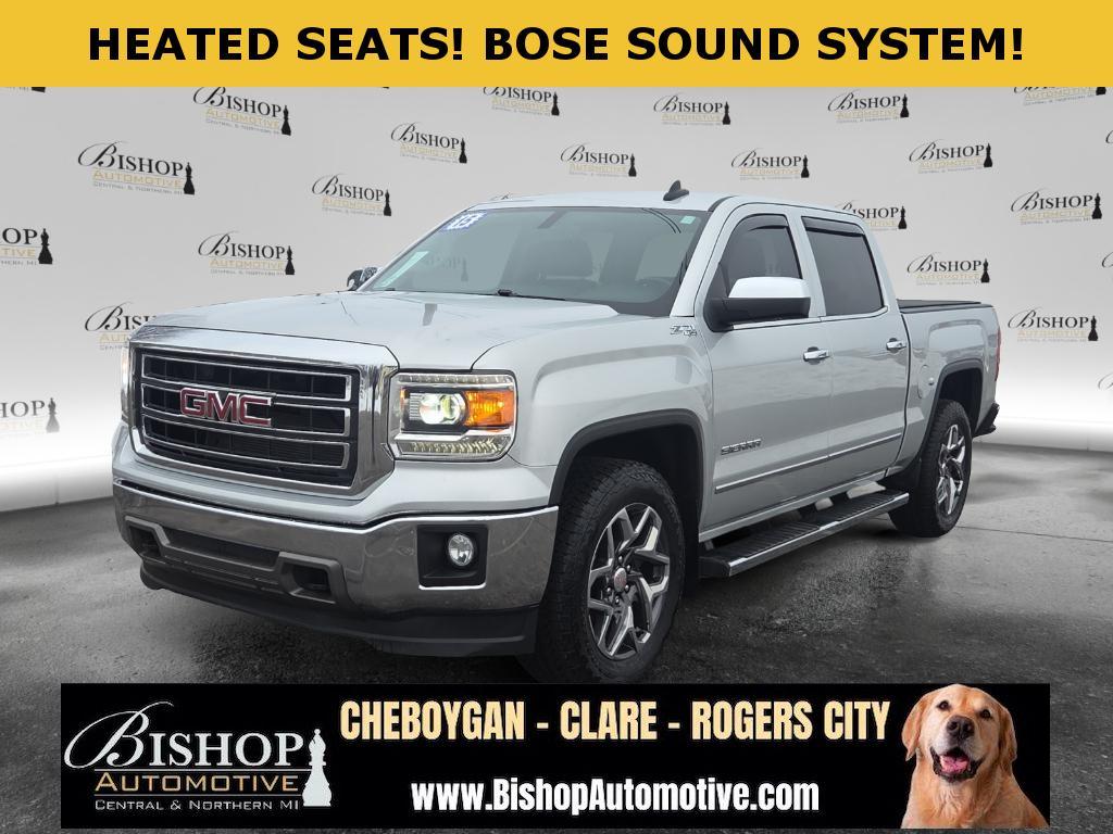 Quicksilver Metallic 2015 GMC Sierra 1500 SLT Crew Cab 4WD Pickup Truck Four-Wheel Drive 6-Speed Automatic