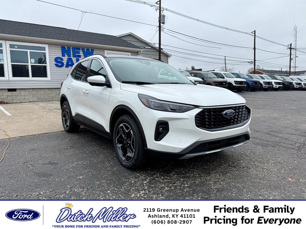 star white metallic tri-coat 2026 Ford Escape Hybrid Platinum AWD SUV / Crossover All-Wheel Drive Continuously Variable Transmission