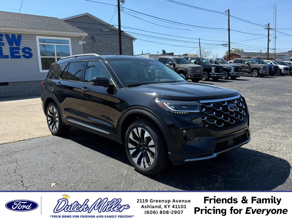 Agate Black Metallic 2026 Ford Explorer Platinum AWD SUV / Crossover All-Wheel Drive Automatic