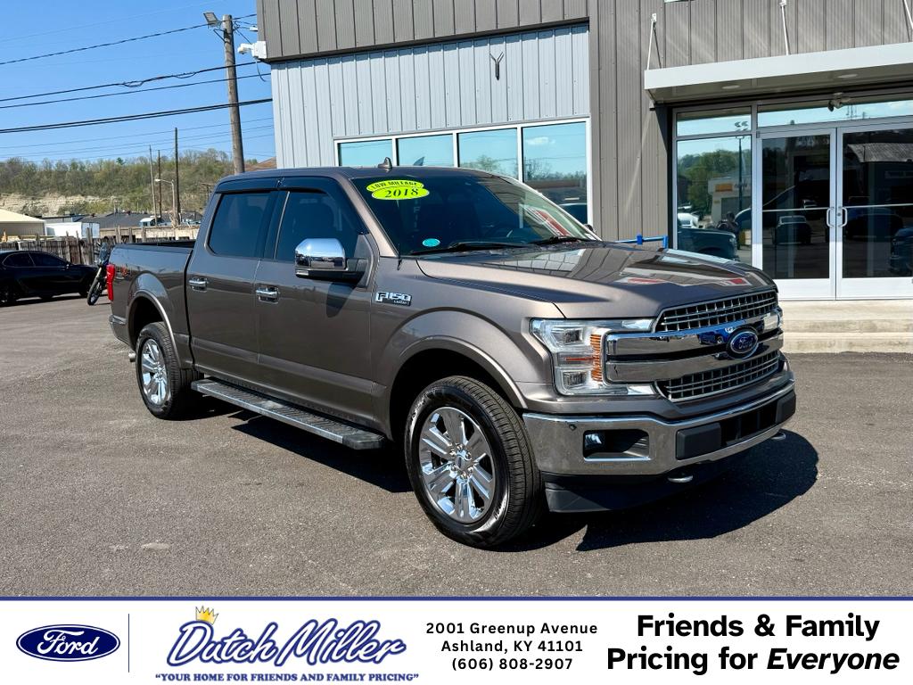 STONE GRAY 2018 Ford F-150 Lariat SuperCrew 4WD Pickup Truck Four-Wheel Drive Automatic