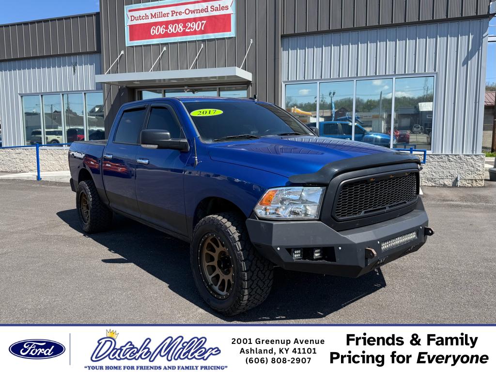 Blue Streak Pearlcoat 2017 RAM 1500 Big Horn Crew Cab 4WD Pickup Truck Four-Wheel Drive 8-Speed Automatic