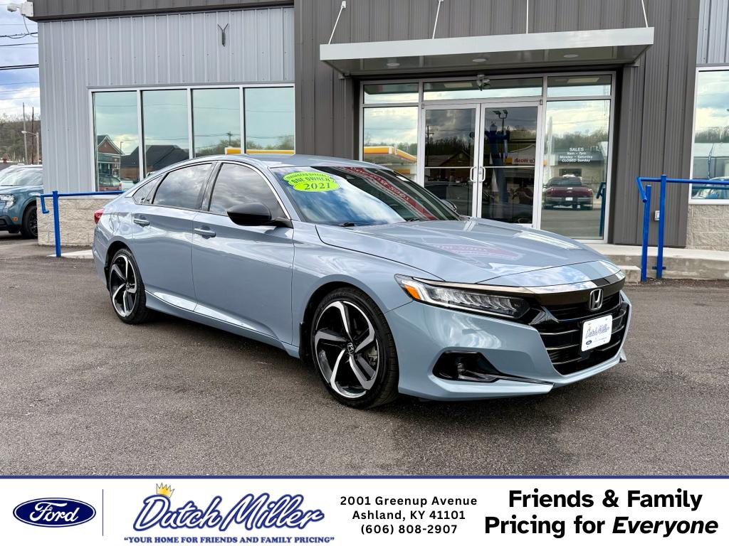 Lunar Silver Metallic 2021 Honda Accord Sport FWD Sedan Front-Wheel Drive Continuously Variable Transmission