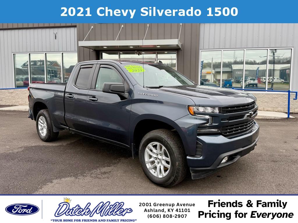 Shadow Gray Metallic 2021 Chevrolet Silverado 1500 RST Double Cab 4WD Pickup Truck Four-Wheel Drive 8-Speed Automatic