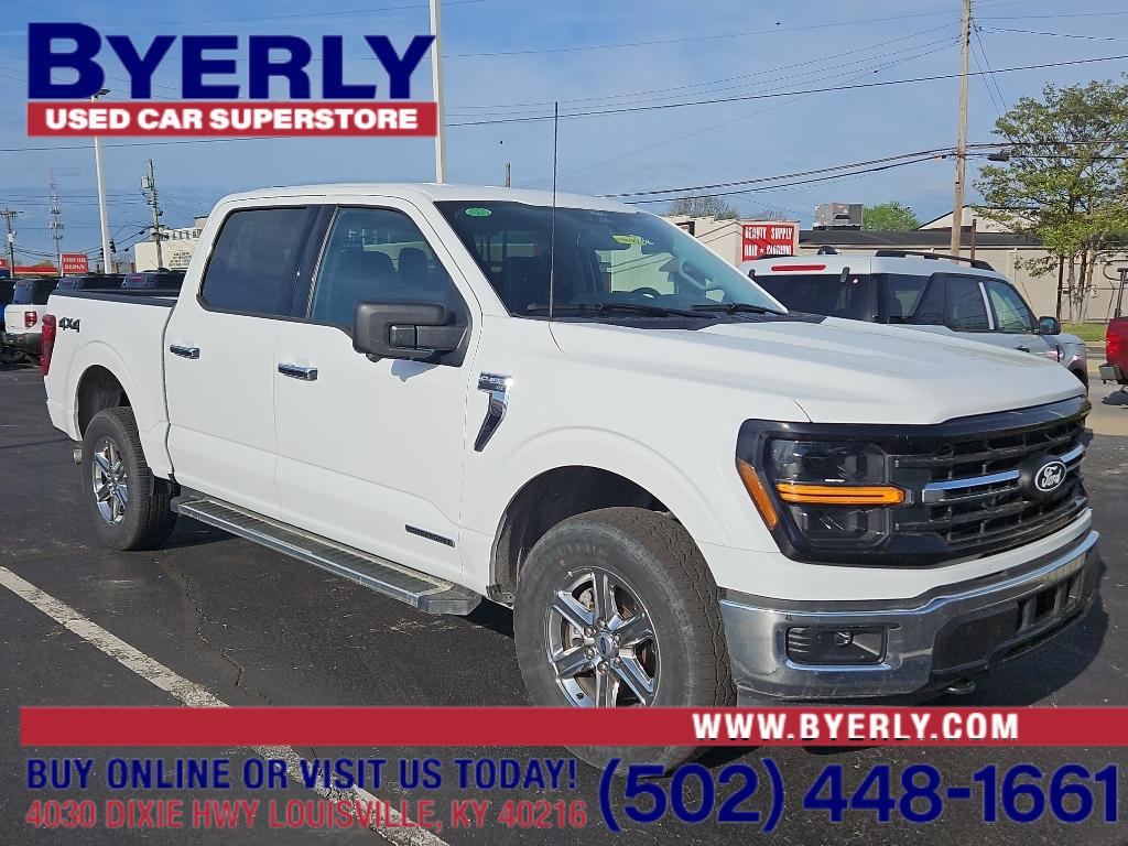 Oxford White 2024 Ford F-150 XLT SuperCrew 4WD Pickup Truck Four-Wheel Drive Automatic