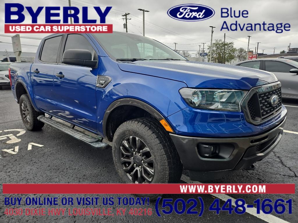 Lightning Blue Metallic 2020 Ford Ranger XLT SuperCrew 4WD Pickup Truck Four-Wheel Drive Automatic