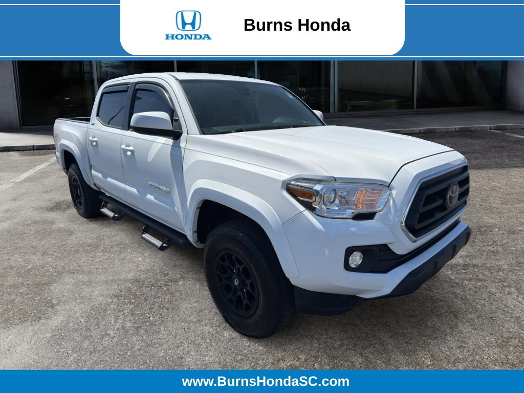 Super White 2021 Toyota Tacoma SR5 V6 Double Cab RWD Pickup Truck 4X2 6-Speed Automatic
