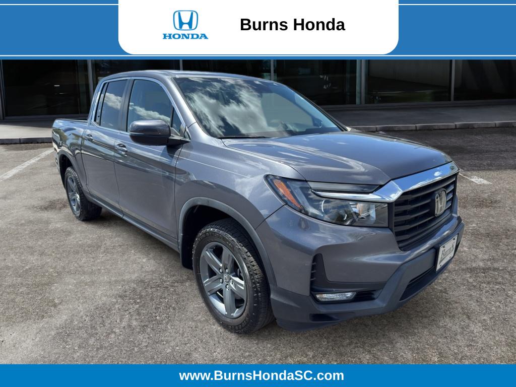 Gray (Modern Steel Metallic) 2023 Honda Ridgeline RTL AWD Pickup Truck All-Wheel Drive 9-Speed Automatic