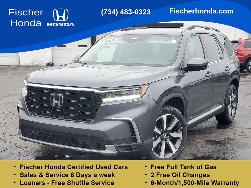 Gray (Modern Steel Metallic) 2025 Honda Pilot Elite AWD SUV / Crossover All-Wheel Drive Automatic