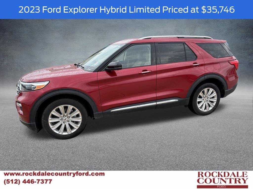 Rapid Red Metallic Tinted Clearcoat 2023 Ford Explorer Hybrid Limited RWD SUV / Crossover Rear-Wheel Drive Automatic
