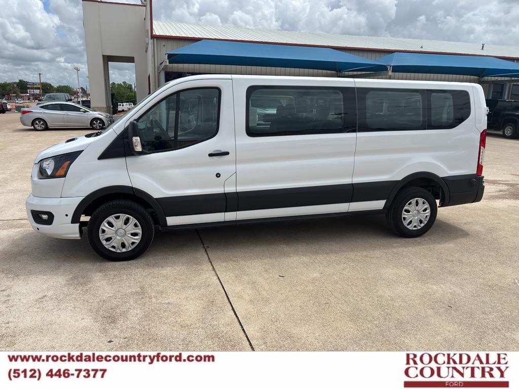 Oxford White 2024 Ford Transit Passenger 350 XLT Low Roof LB RWD Van Rear-Wheel Drive Automatic