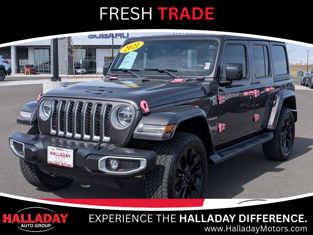 Gray (Granite Crystal Metallic Clearcoat) 2021 Jeep Wrangler 4xe Sahara 4WD SUV / Crossover Four-Wheel Drive 8-Speed Automatic