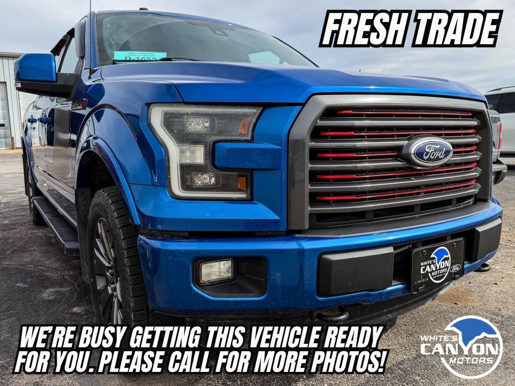 Blue Flame 2016 Ford F-150 Lariat SuperCrew 4WD Pickup Truck Four-Wheel Drive 6-Speed Automatic