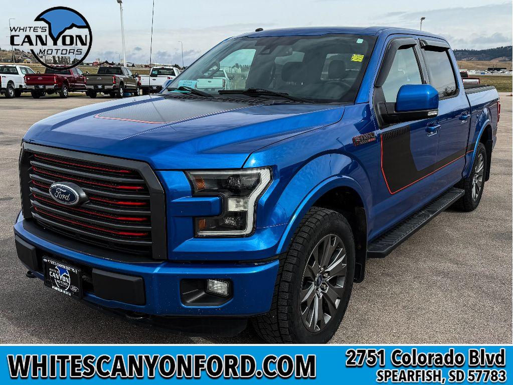 Blue Flame 2016 Ford F-150 Lariat SuperCrew 4WD Pickup Truck Four-Wheel Drive 6-Speed Automatic