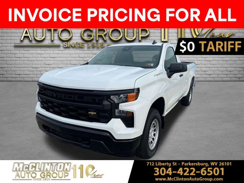 2025 Summit White Chevrolet Silverado 1500 Work Truck 4X4 Truck