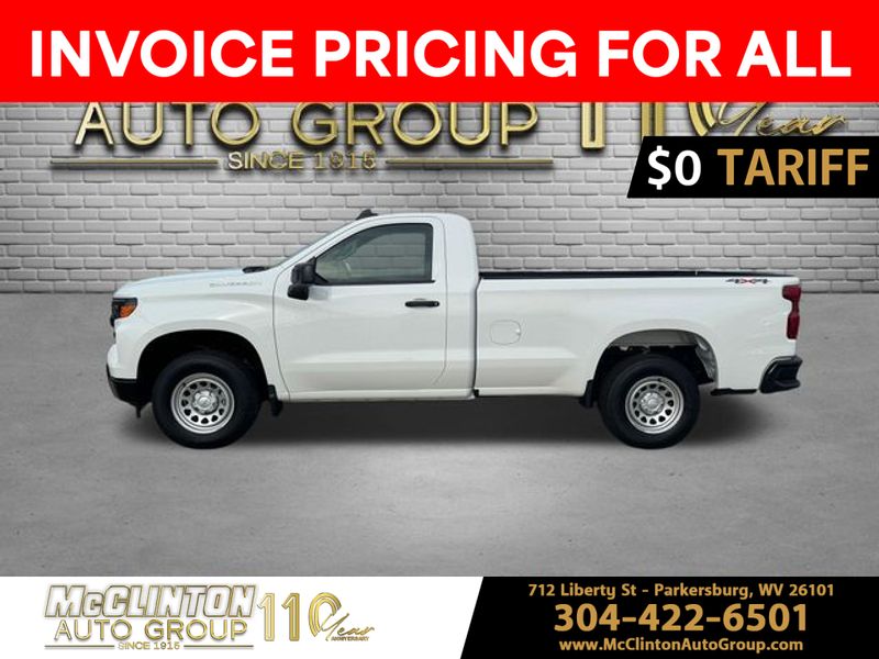 2025 Summit White Chevrolet Silverado 1500 Work Truck 4X4 Truck