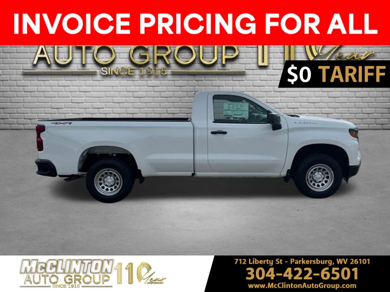 2025 Summit White Chevrolet Silverado 1500 Work Truck 4X4 Truck