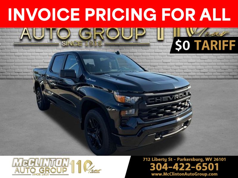 2025 Black Chevrolet Silverado 1500 Custom Truck