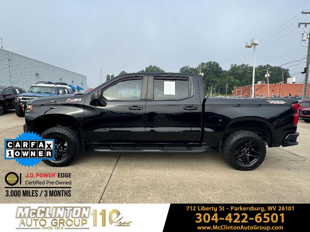2021 Black Chevrolet Silverado 1500 LT Trail Boss 4X4 Truck
